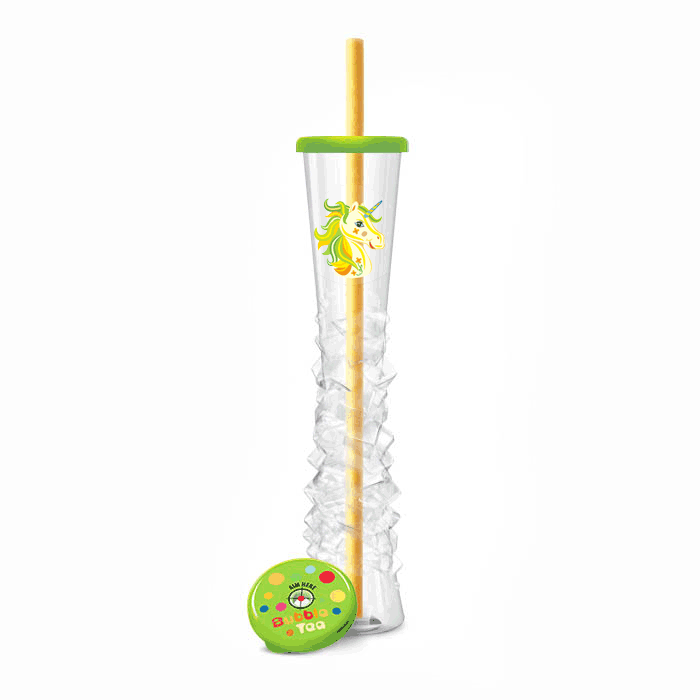 Bubble Tea Yard Cups (54 Cups with Lids and Straws) -17oz. (500ml)