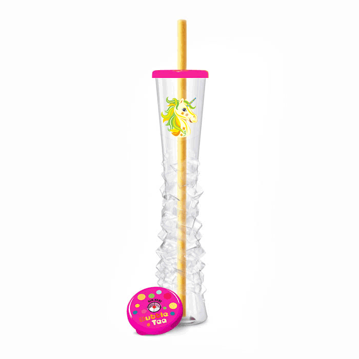 Bubble Tea Yard Cups (54 Cups with Lids and Straws) -17oz. (500ml)