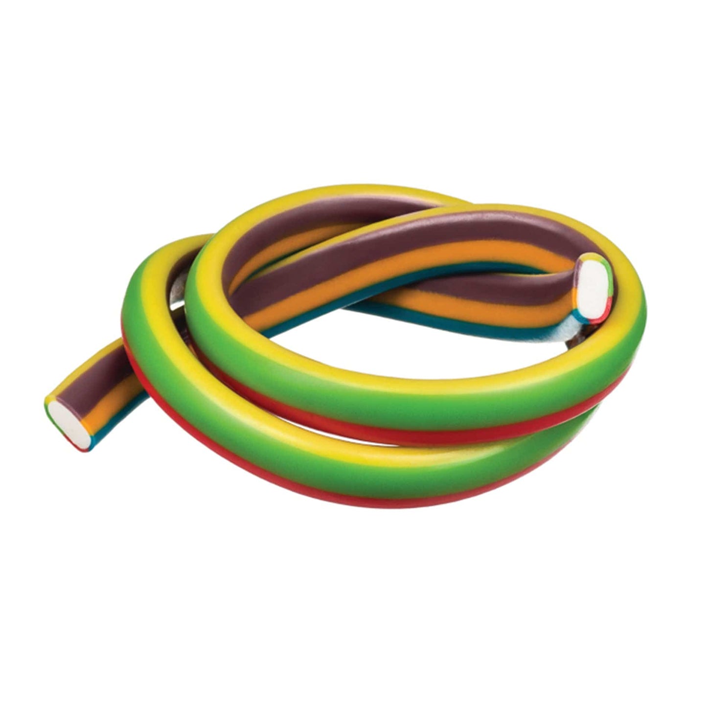 Meeega Cables Gummy Rope SUNSHINE FRUIT Copy of Meeega Cables European Chewy Rope Candy - Custom 12-Pack individually wrapped Meeega Cables, each over 2-feet long cups with lids and straws