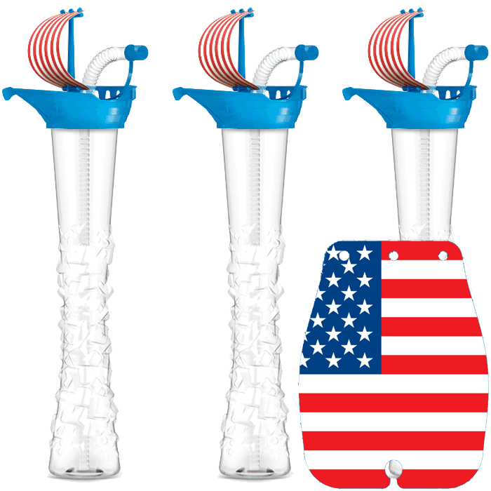 (54 Cups) Gasparilla Pirate Ship Cups - 17oz/500ml - First it's a Cup, then it's a Toy