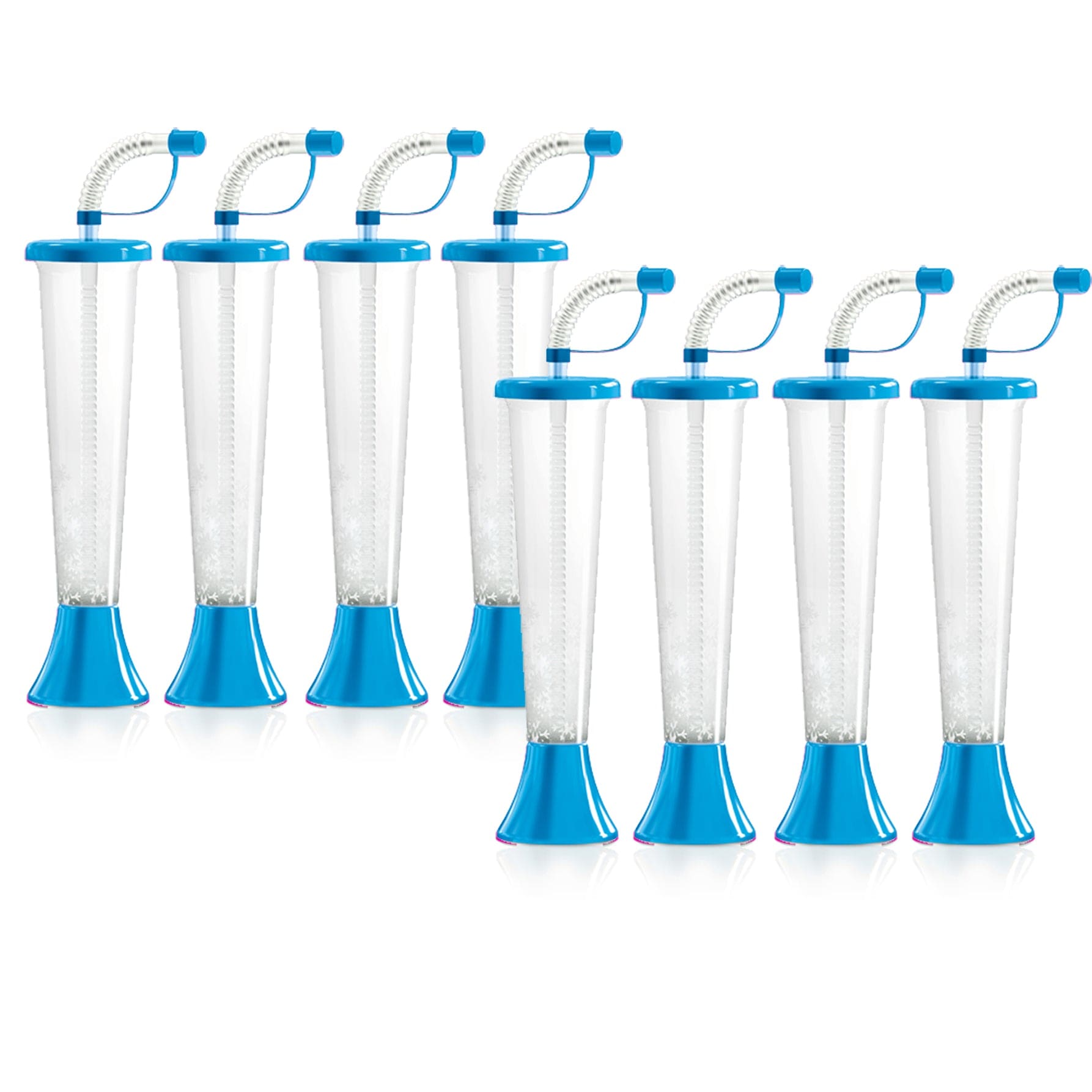 Yard Cups for Kids (108 Cups - Blue Lids) - for Cold and Frozen Drinks Kids Parties - 9oz/250ml