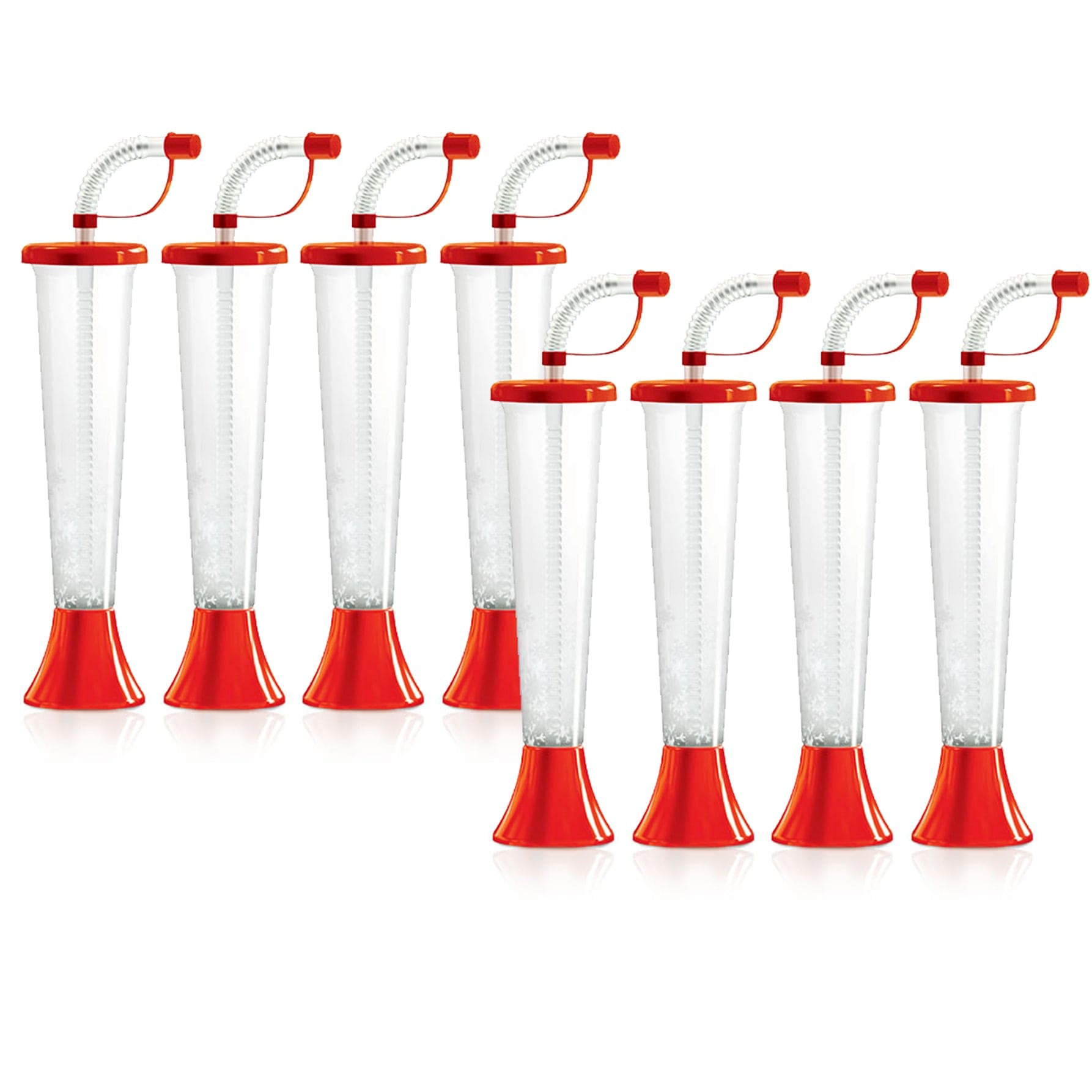 Yard Cups for Kids (108 Cups - Red Lids) - for Cold and Frozen Drinks Kids Parties - 9oz/250ml