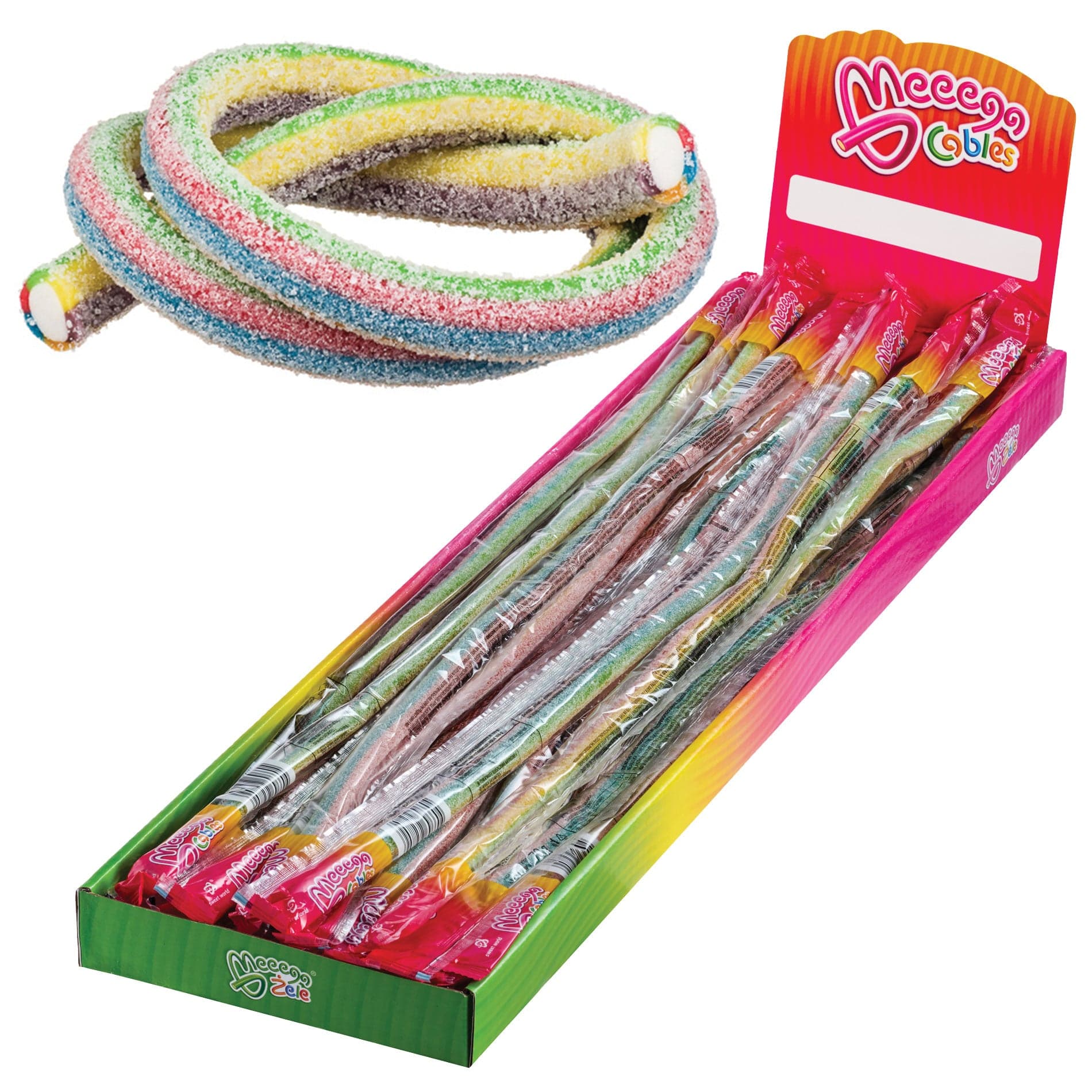 Meeega Cables - Chewy Rope Candy (Box of 30) – Novelty Concessions