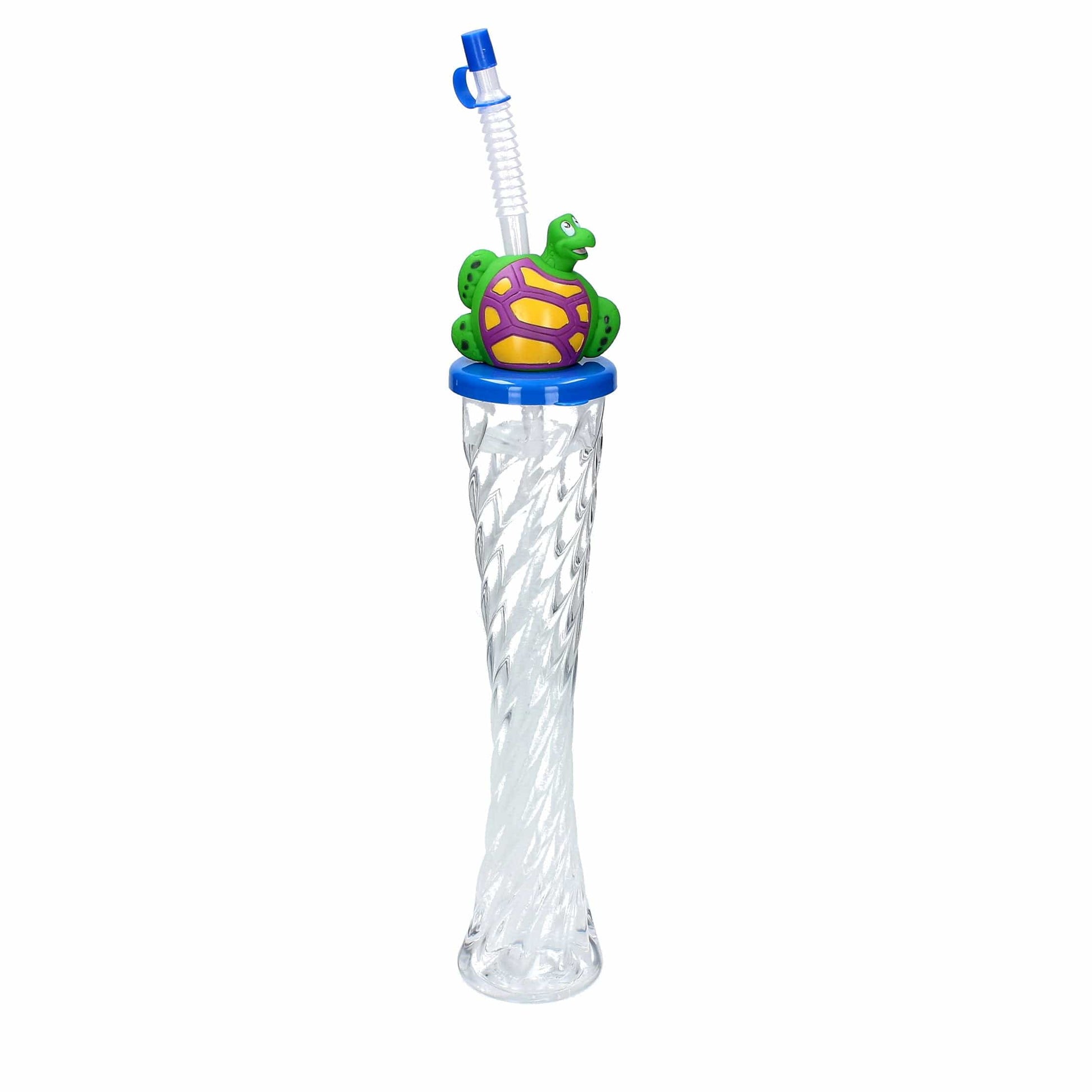 Sweet World USA Yard Cups Animals Twisty Cups (54 Cups) - for Cold or Frozen Drinks, Kids Parties - 12 oz. (350 ml) cups with lids and straws