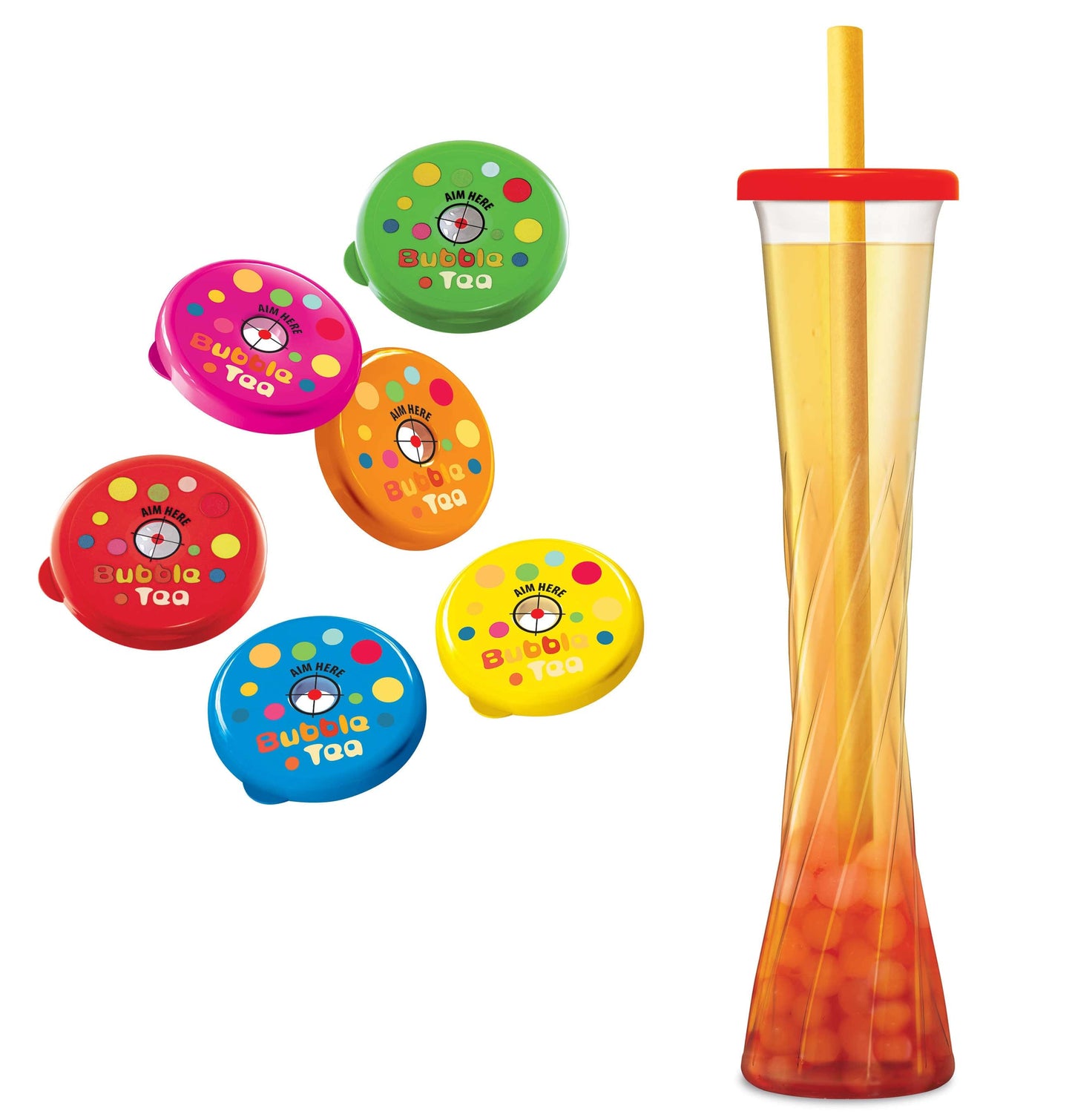 Sweet World USA Yard Cups Bubble Tea Yard Cups (54 Cups with Straws) -17oz. (500ml) cups with lids and straws