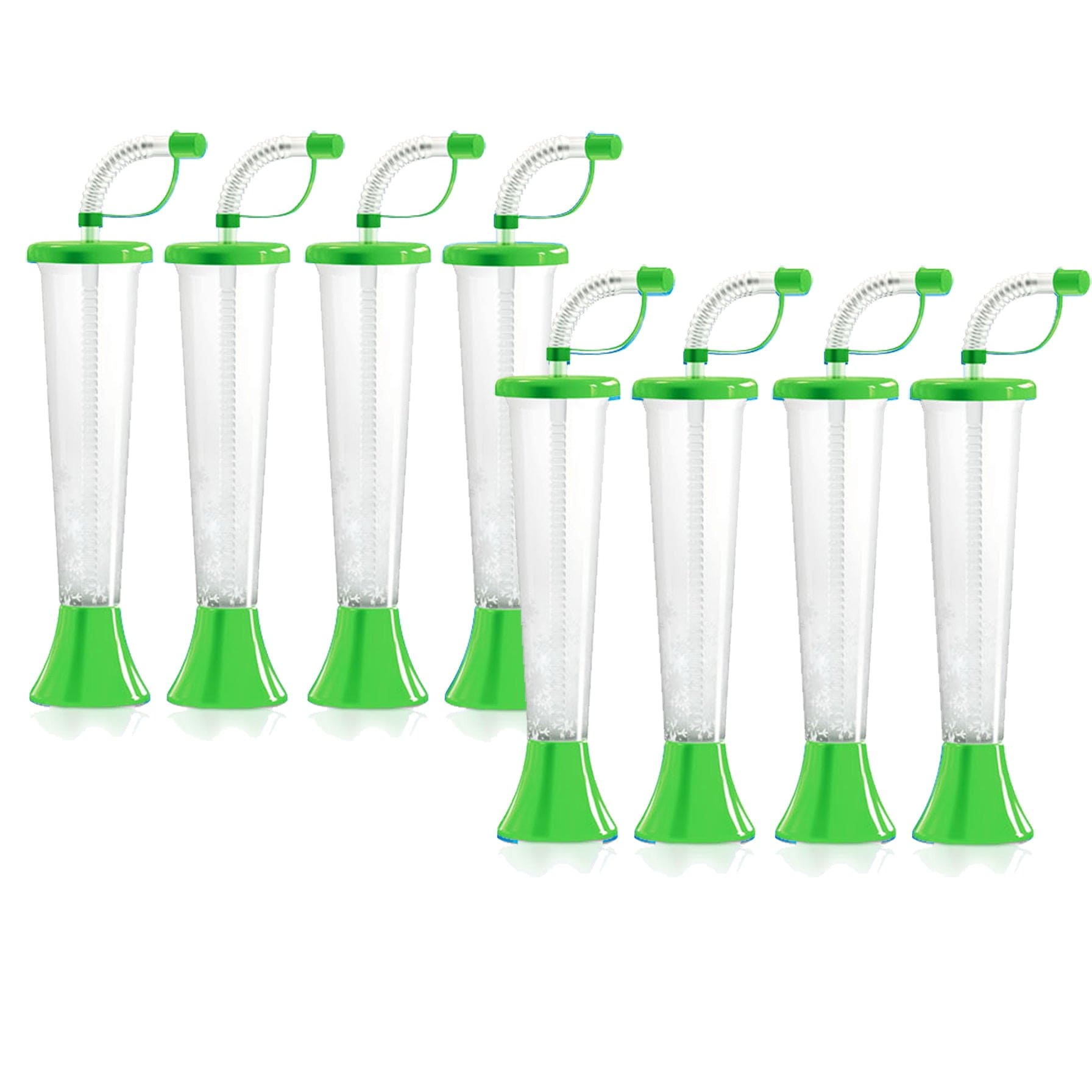 Sweet World USA Yard Cups Party Pack Yard Cups for Kids (108 LIME Cups) - for Cold Drinks, Frozen Drinks, Kids Parties - 9 oz. (250 ml) cups with lids and straws
